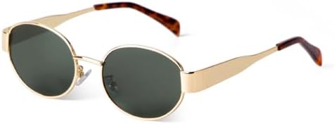 VIA LEECA Retro Sunglasses for Women Men, 90s UV400 Protection Sun Glasses Classic Shades