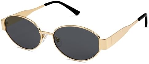 SOJOS Retro Oval Sunglasses for Women Men Trendy Sun Glasses Classic Shades UV400 Protection SJ1217