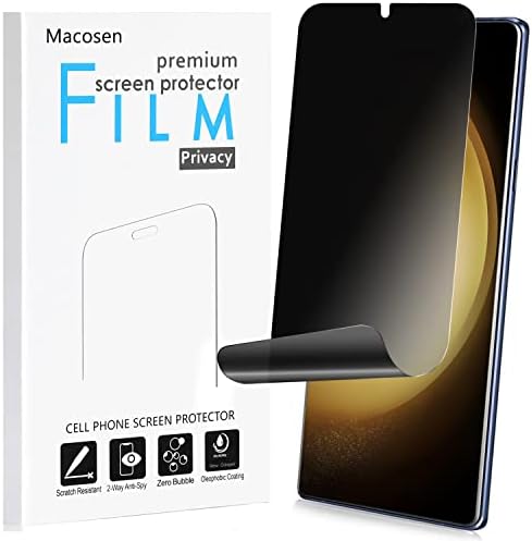 Galaxy S23 5G Privacy Screen Protector Support Fingerprint Unlock Case Friendly Flexible TPU Film, Anti Spy Full Adhesive Bubble Free Soft Film [Not Glass] for Samsung Galaxy S23 (6.1")