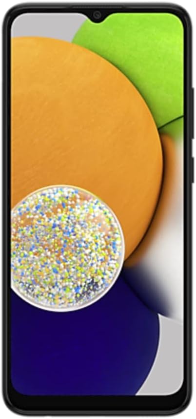 SAMSUNG Electronics Galaxy A03 Cell Phone, Factory GSM Unlocked Android Smartphone, 32GB, Long Lasting Battery, International Version (Black) (Renewed)