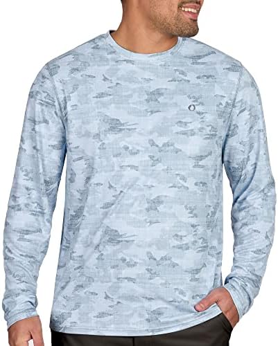 The American Outdoorsman Men's Lightweight UPF 50+ UV Sun Protection Outdoor Long Sleeve Quick Dry Graphic Shirt